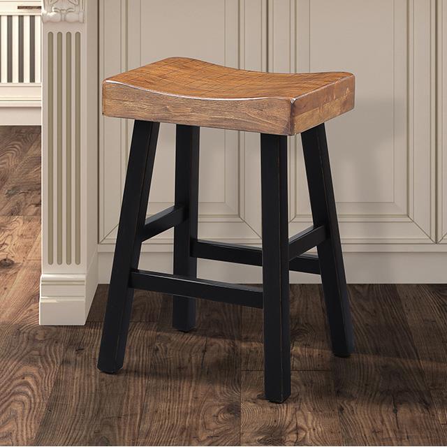 Furniture of America Biasca FM-BR3001BR-24-2PK 24" Stool IMAGE 1