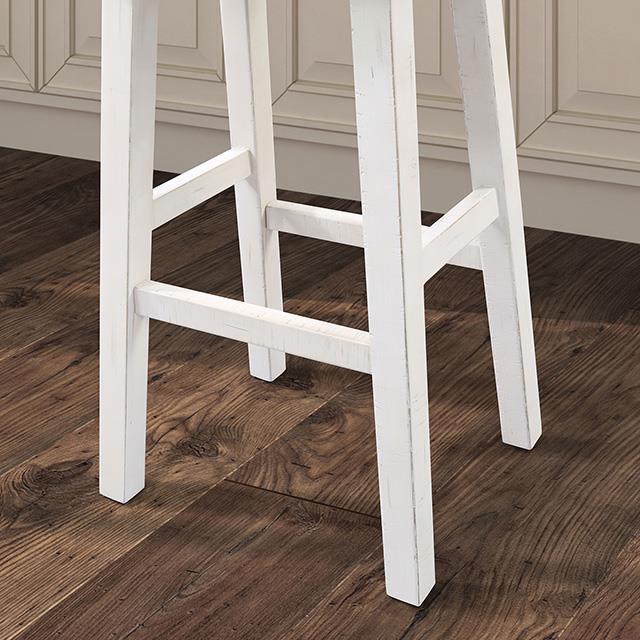  Furniture of America Biasca FM-BR3001WH-29-2PK 29" Stool IMAGE 4
