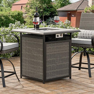  Furniture of America Arosa GM-2024 Fire Pit Counter Height Table IMAGE 1