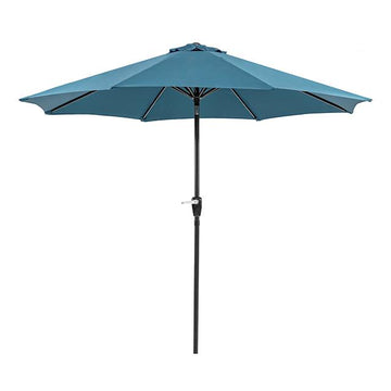  Furniture of America Soli LA-A009BL+BASE 9' Outdoor Umbrella w/ Auto Tilt + 21" Round Base IMAGE 1