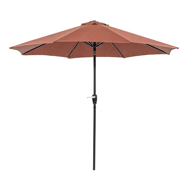  Furniture of America Soli LA-A009RD+BASE 9' Outdoor Umbrella w/ Auto Tilt + 21" Round Base IMAGE 1