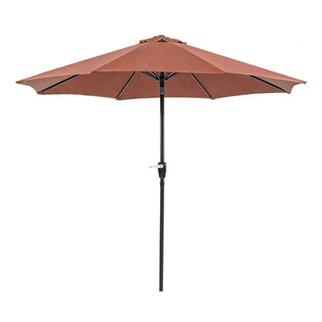  Furniture of America Soli LA-A009RD+BASE 9' Outdoor Umbrella w/ Auto Tilt + 21" Round Base IMAGE 1