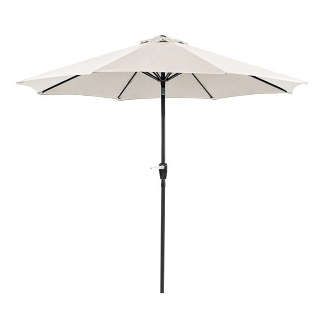  Furniture of America Soli LA-A009SV+BASE 9' Outdoor Umbrella w/ Auto Tilt + 21" Round Base IMAGE 1