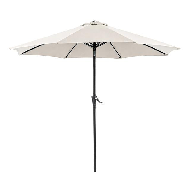  Furniture of America Tano LA-A010SV+BASE 9' Outdoor Umbrella + 21" Round Base IMAGE 1