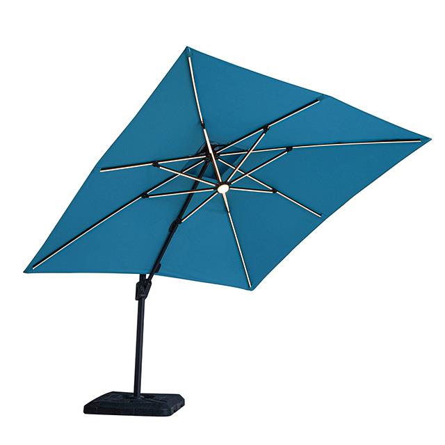  Furniture of America Sano LA-A015TL+BASE 10 Ft Square Umbrella w/ Double Top w/ LED + 37" Large Base IMAGE 7