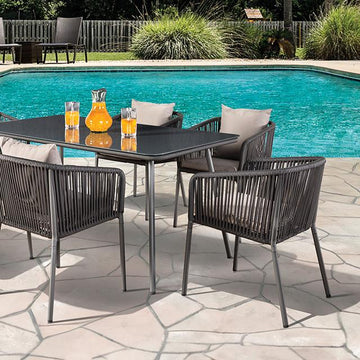  Furniture of America Tushari LA-A020LG-7PC 8 pc Outdoor Dining Set IMAGE 1