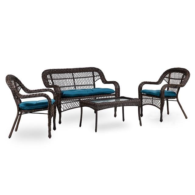  Furniture of America Oliveri LA-L008DT Wicker Coffee Table IMAGE 1