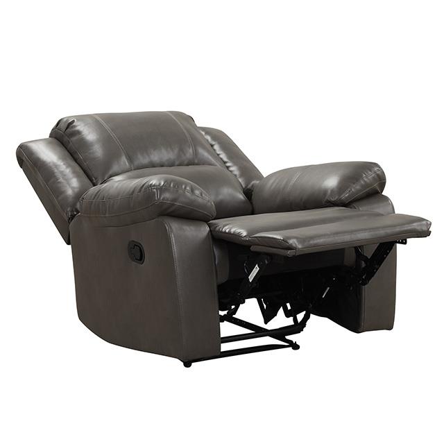 Furniture of America Letha NX6008GY-CH Glider Recliner IMAGE 1