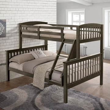 Furniture of America Brookings NX-BK001GY Twin/Full Bunk Bed IMAGE 1