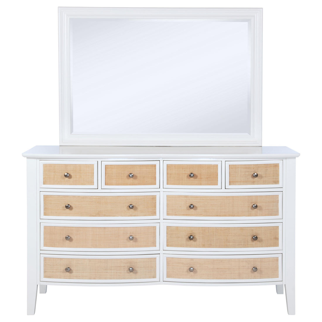  Coaster Furniture Bexhill 223473M 10-Drawer Dresser and Mirror - White IMAGE 1