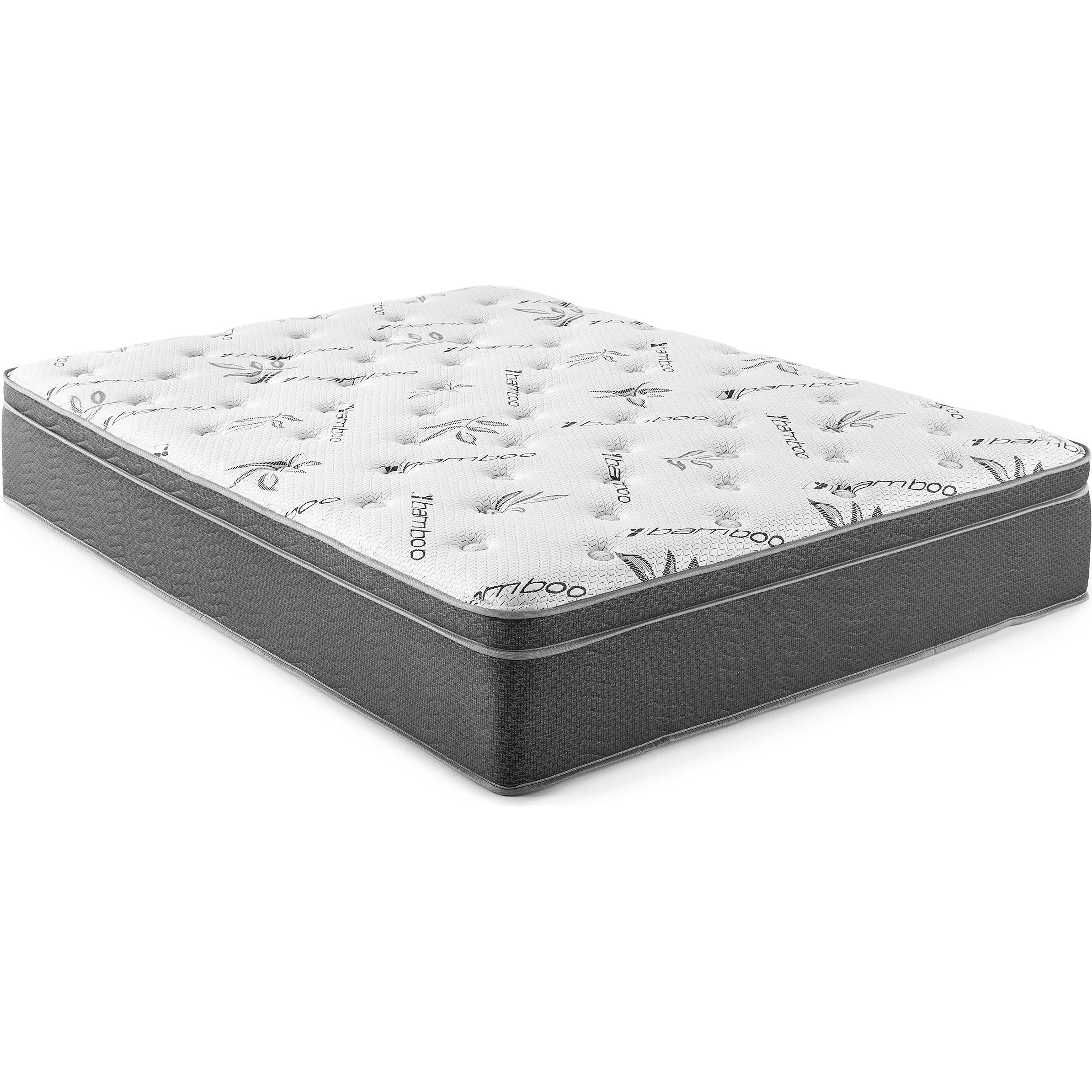  Size_Twin  -- Sommet 350363T 13" Twin Bamboo Euro Top Memory Foam Hybrid Mattress IMAGE 1