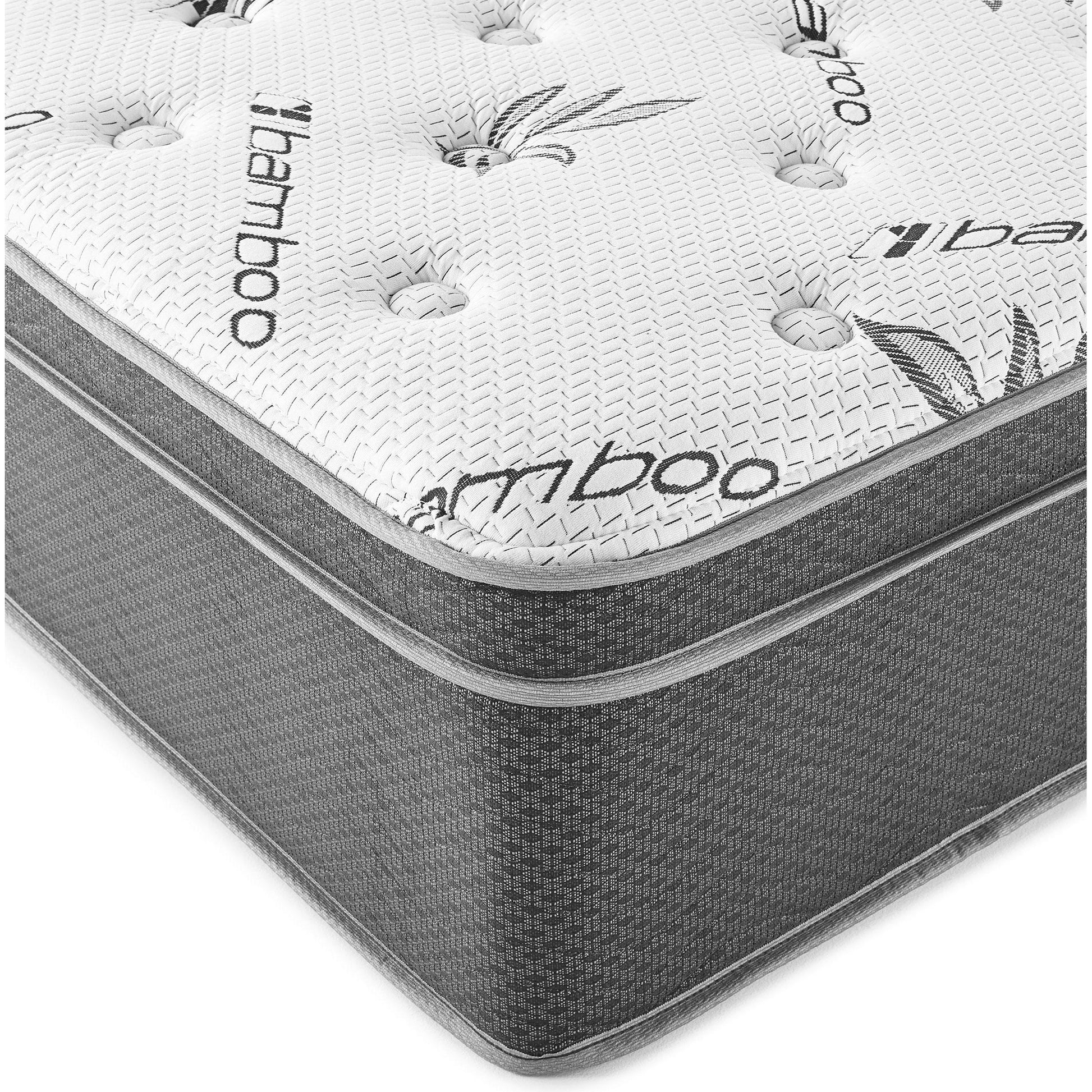  Size_Twin  -- Sommet 350363T 13" Twin Bamboo Euro Top Memory Foam Hybrid Mattress IMAGE 2