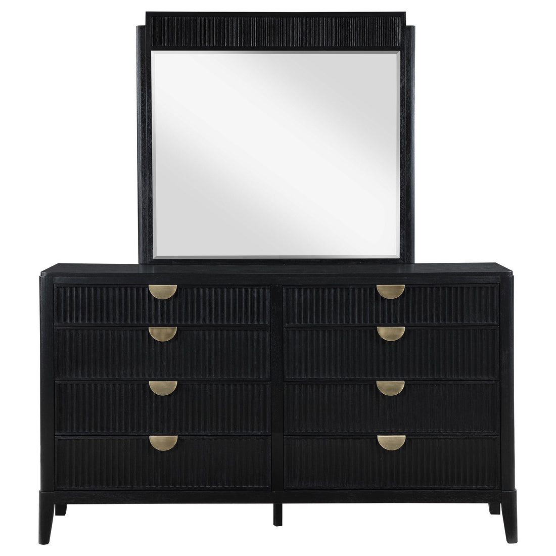  Coaster Furniture Brookmead 224713M 8-Drawer Dresser with Mirror - Black IMAGE 1