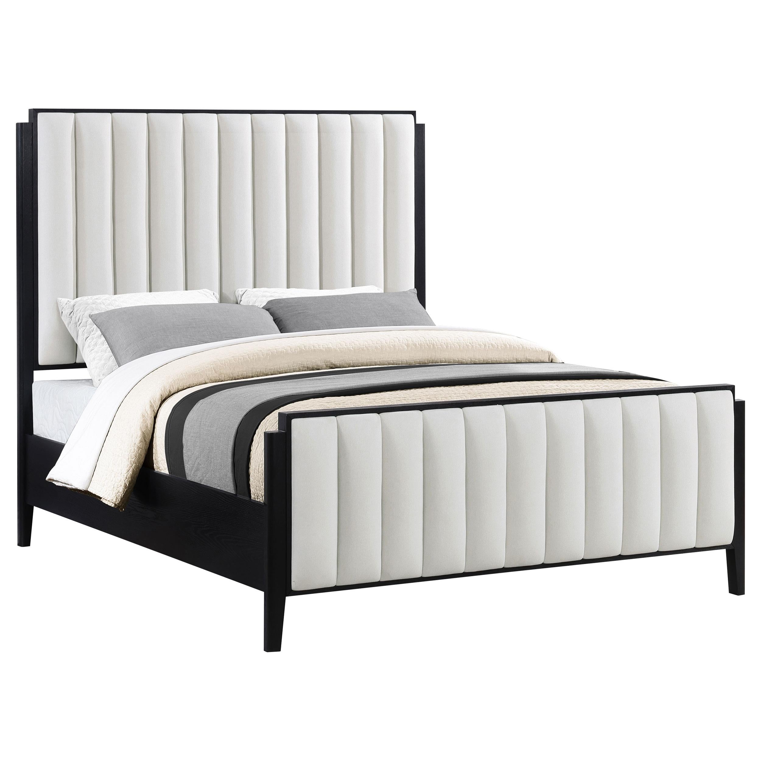  Size_King  -- Brookmead 224710KE 60-inch Upholstered Eastern King Bed - Black IMAGE 2