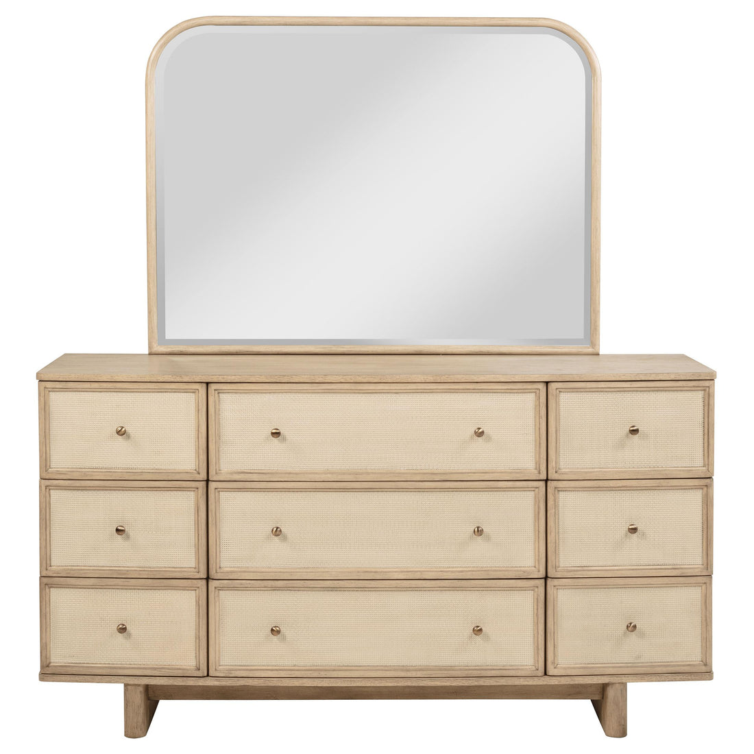  Coaster Furniture Kailani 225043M 9-Drawer Dresser and Mirror - Beige Oak IMAGE 1
