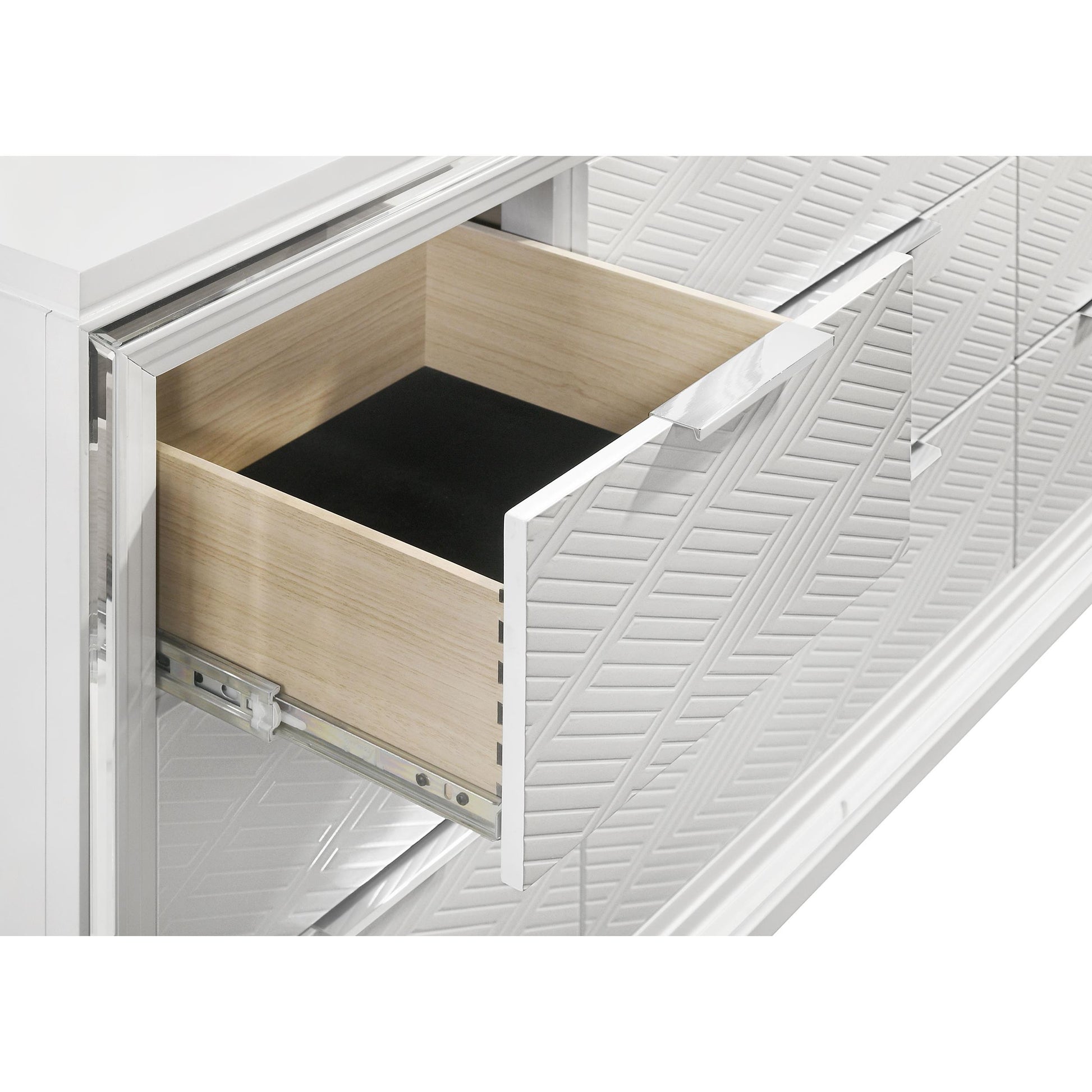  Coaster Furniture Marmore 224963M 9-Drawer Dresser and LED Mirror - White IMAGE 11