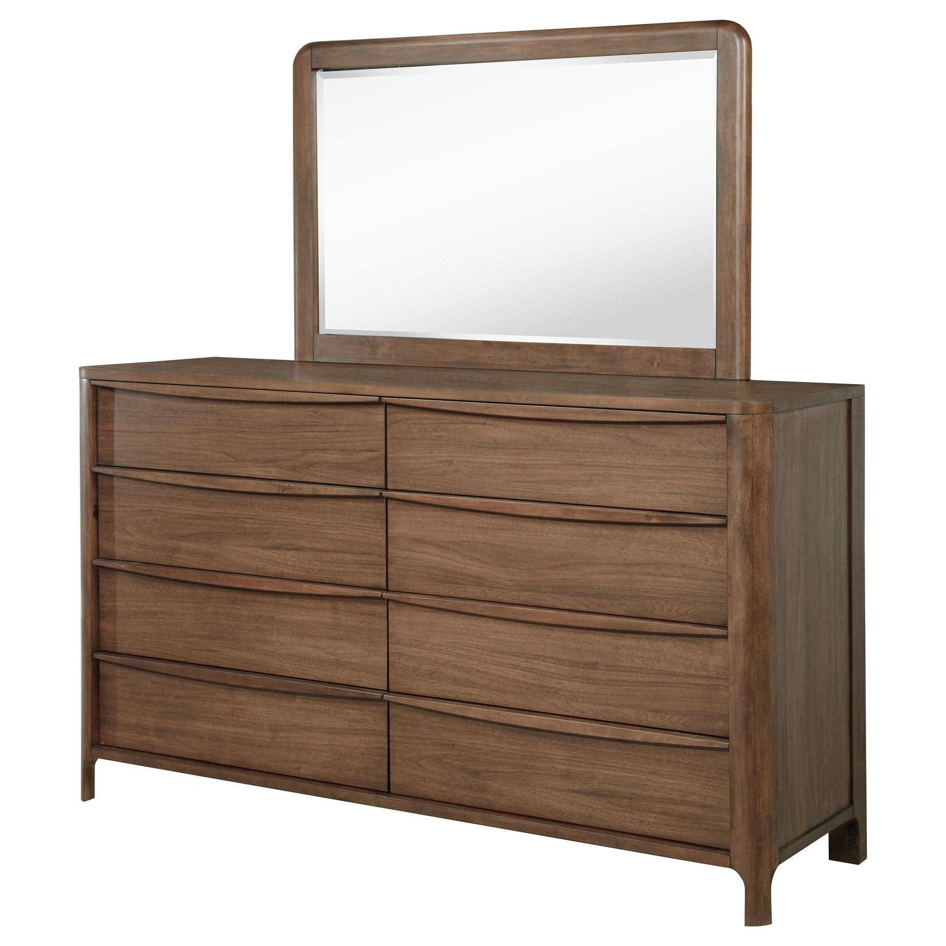  Coaster Furniture Maderia 223323M 8-Drawer Dresser and Mirror - Walnut IMAGE 3