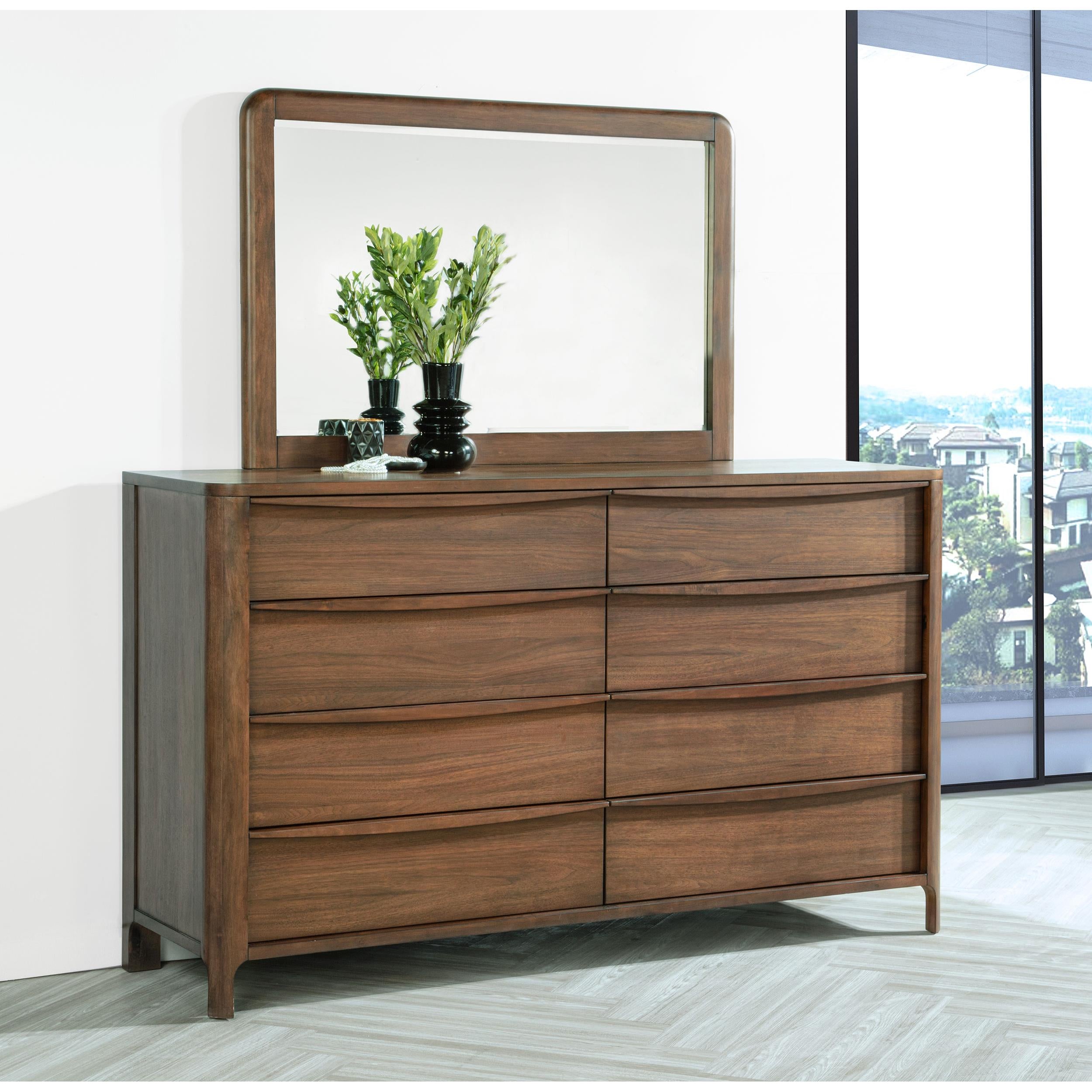  Coaster Furniture Maderia 223323M 8-Drawer Dresser and Mirror - Walnut IMAGE 9
