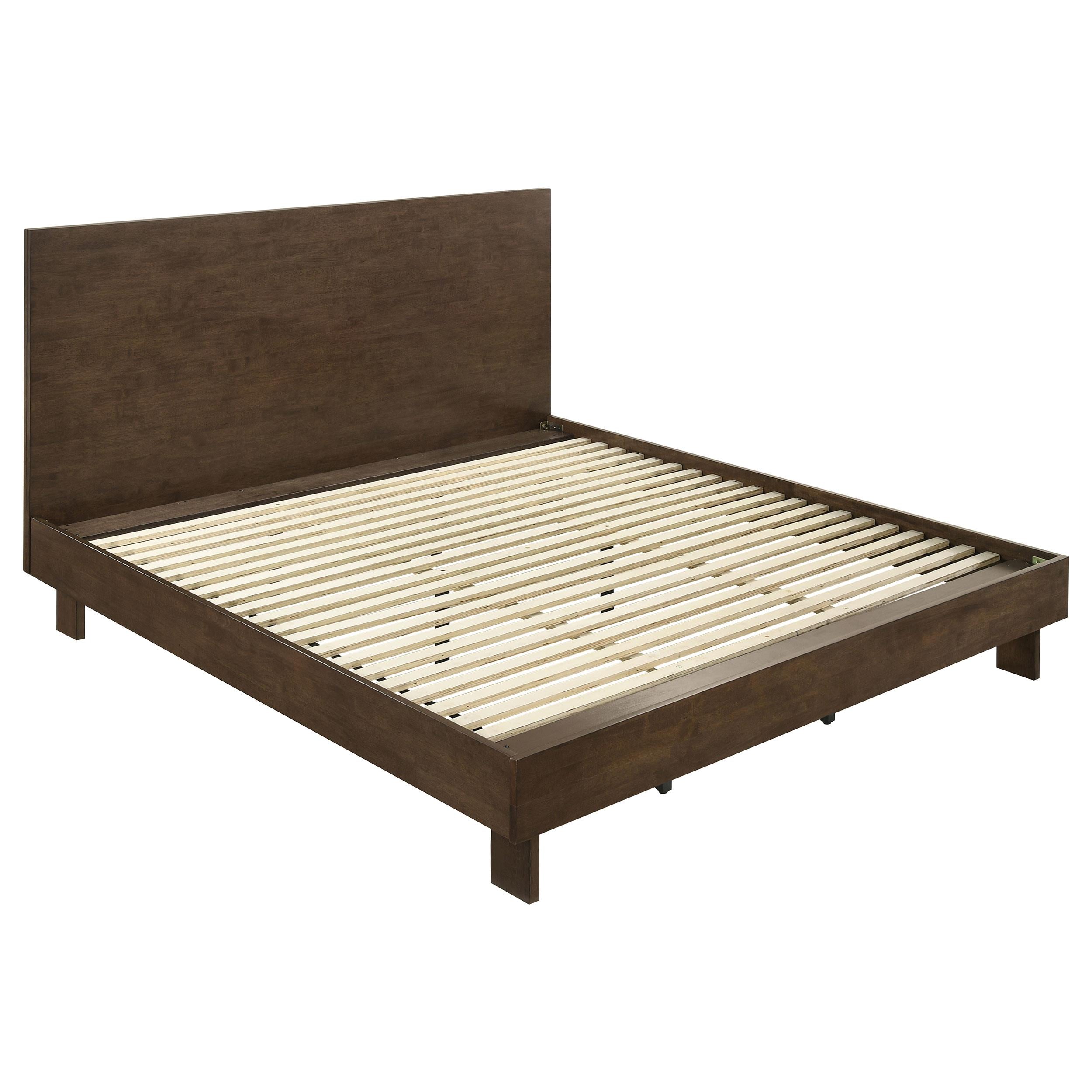  Size_King -- Glenwood 225011KE 48-inch Eastern King Platform Panel Bed - Warm Brown IMAGE 1