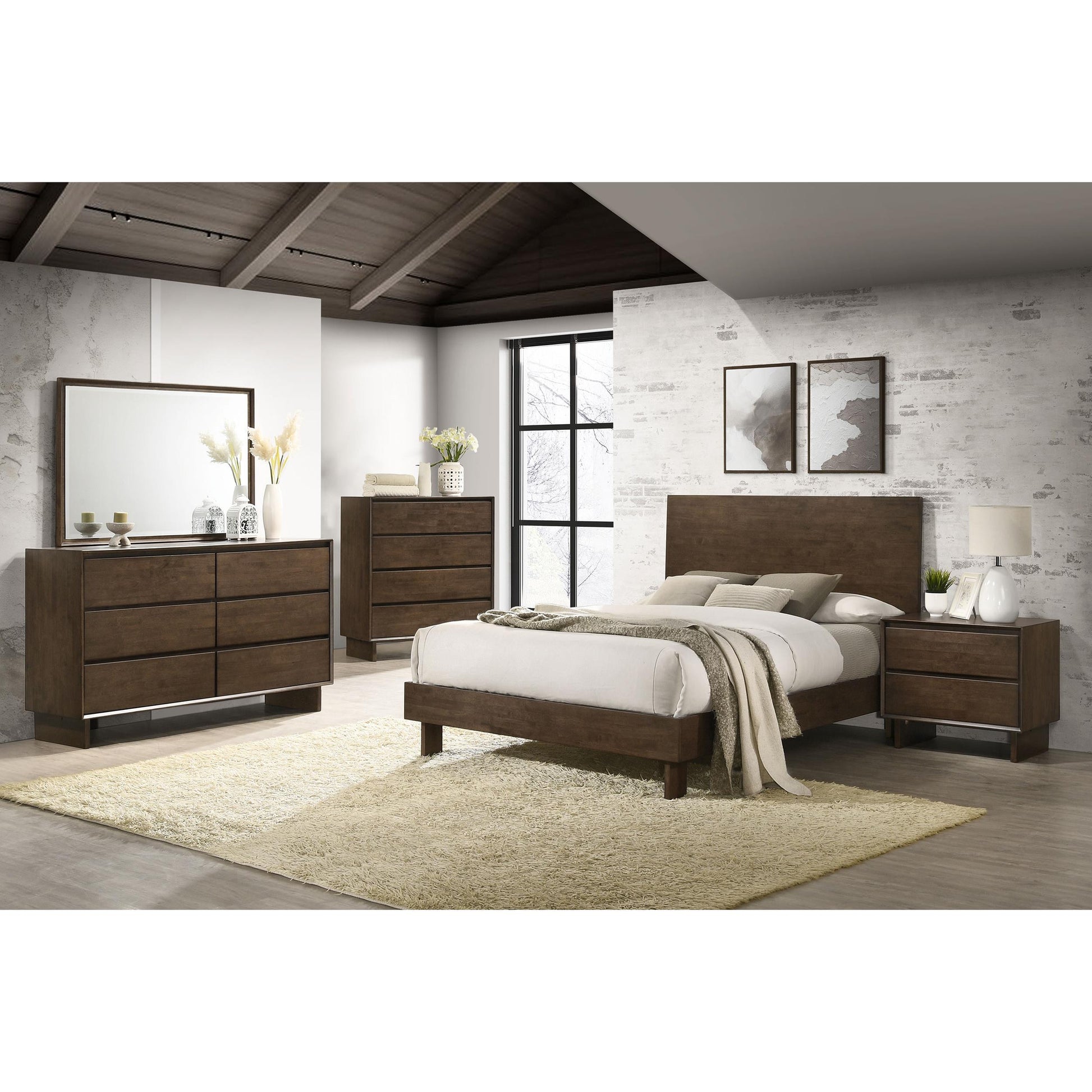  Coaster Furniture Glenwood 225013M 6-Drawer Dresser and Mirror - Warm Brown IMAGE 10