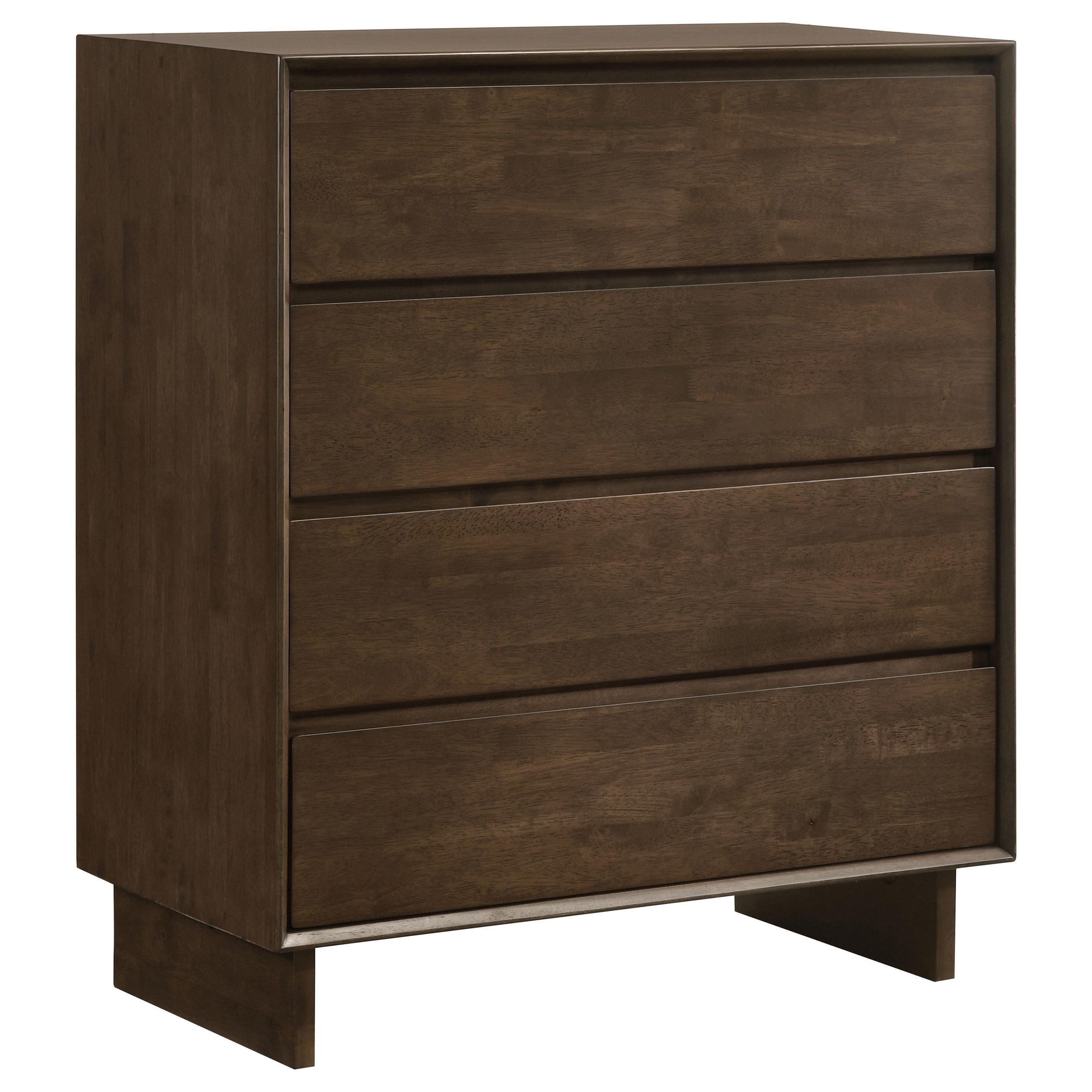  Coaster Furniture Glenwood 225015 4-Drawer Chest of Drawers - Warm Brown IMAGE 1