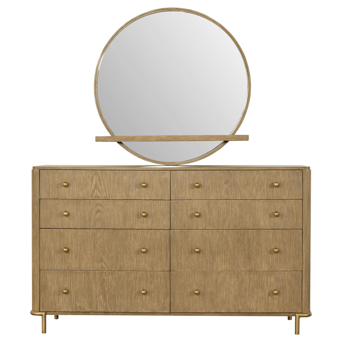  Coaster Furniture Arini 224303M 8-Drawer Dresser with Mirror - Sand Wash IMAGE 1