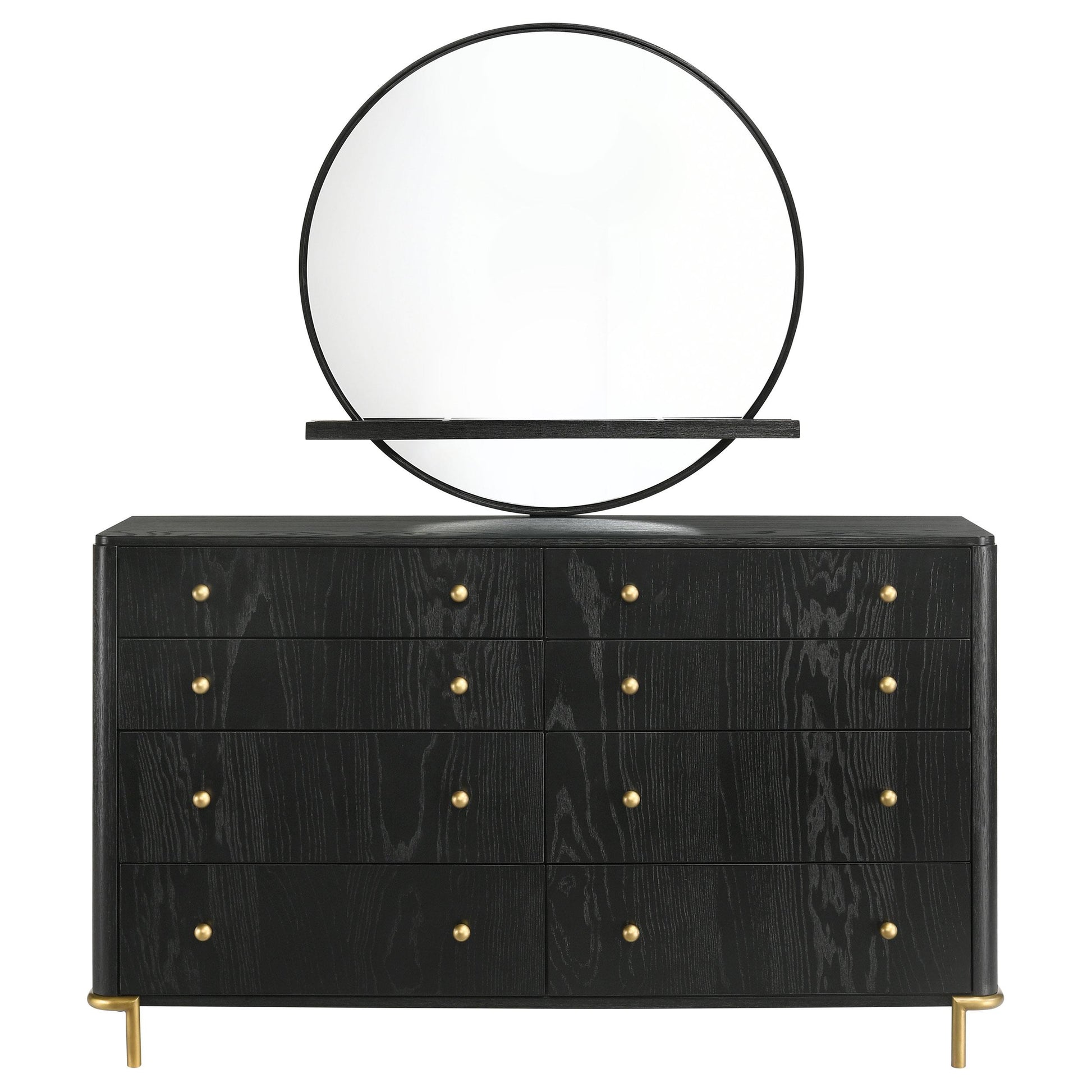  Coaster Furniture Arini 224333M 8-Drawer Dresser with Mirror - Black IMAGE 2