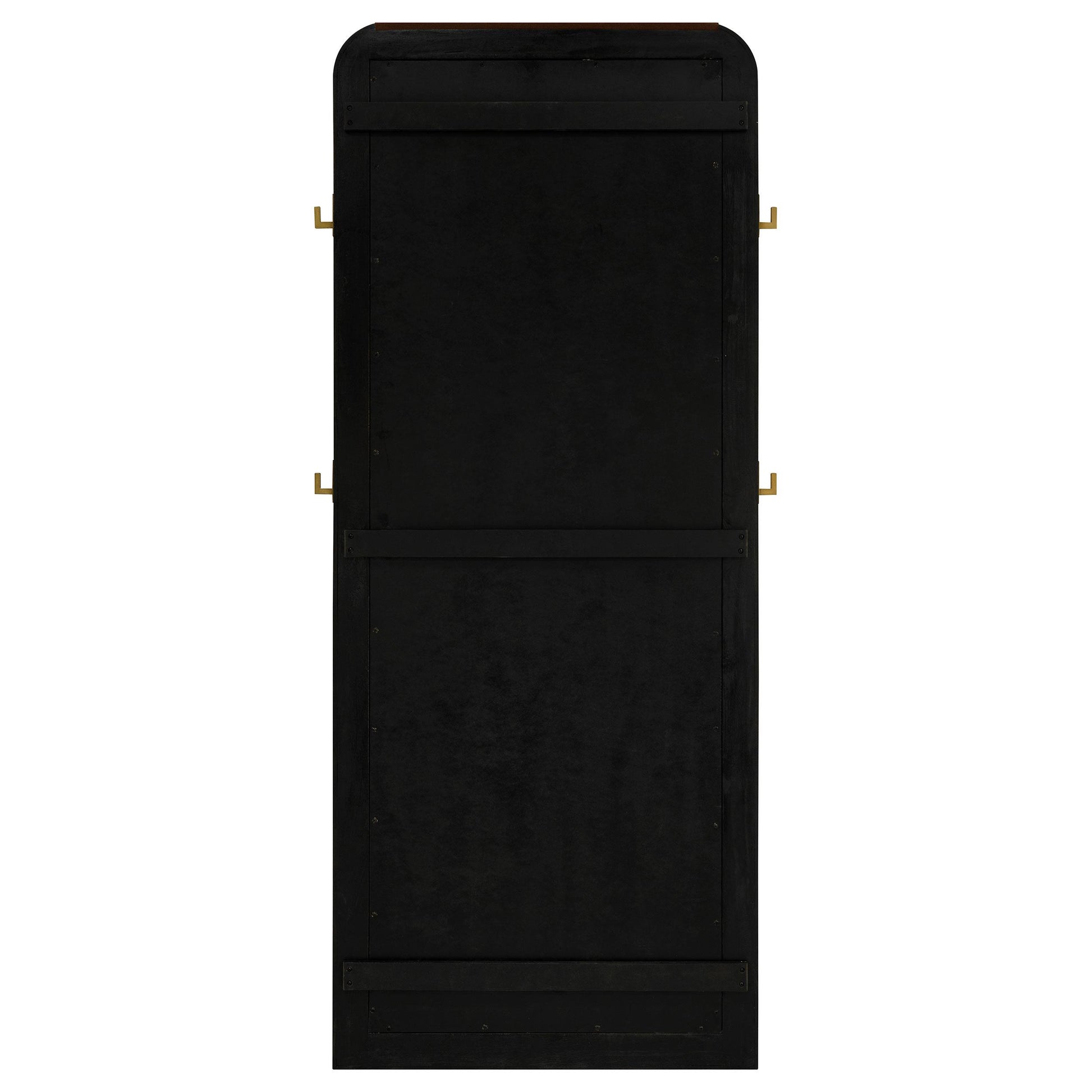  Coaster Furniture Arini 224339 Cane Weave Full Length Standing Floor Mirror - Black IMAGE 6