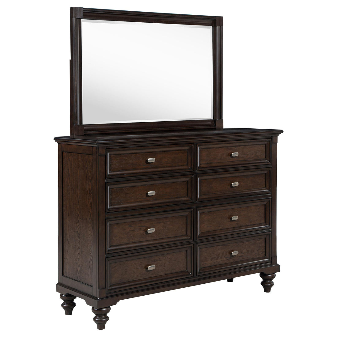  Coaster Furniture Andover 223633M 8-Drawer Dresser and Mirror - Dark Oak IMAGE 1