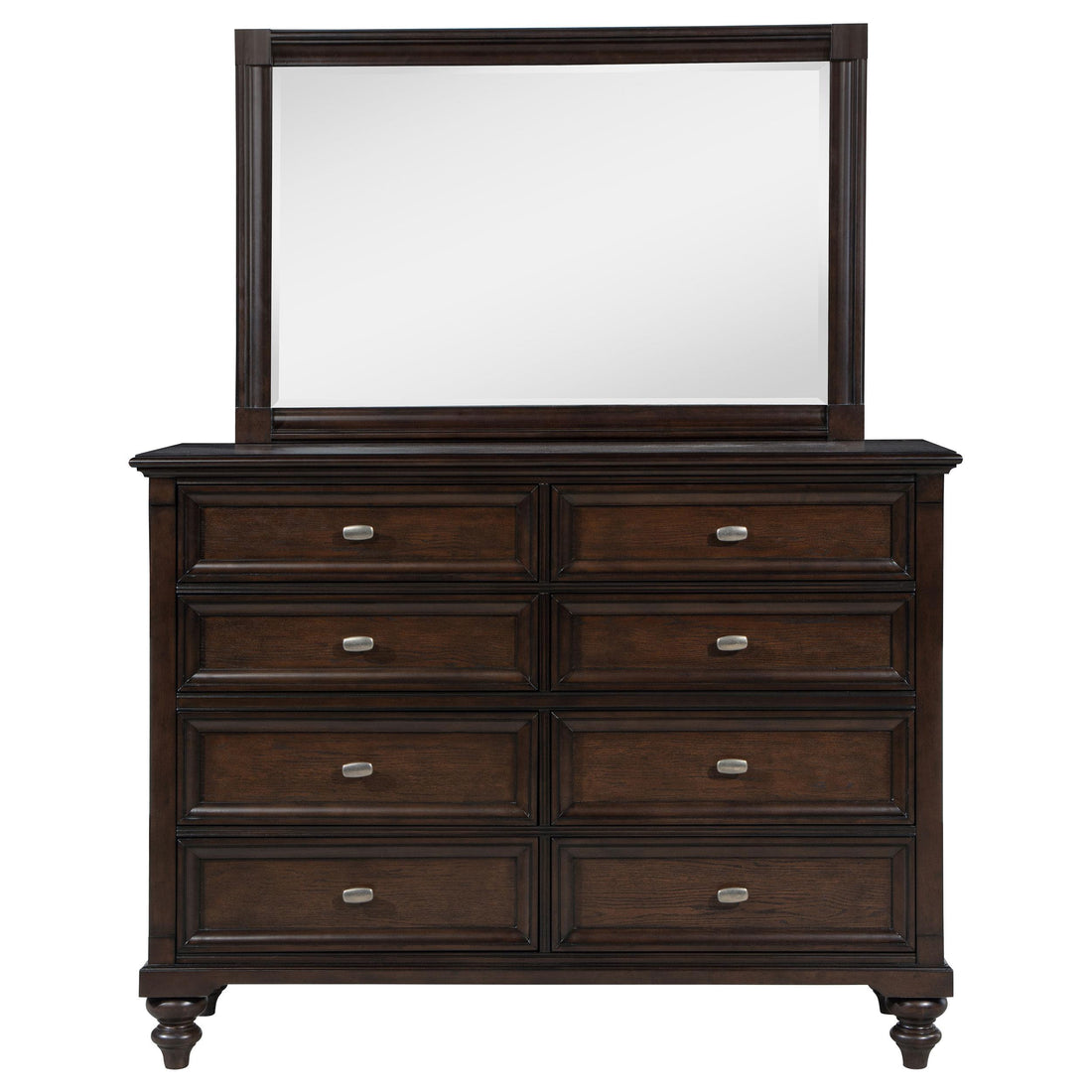  Coaster Furniture Andover 223633M 8-Drawer Dresser and Mirror - Dark Oak IMAGE 1