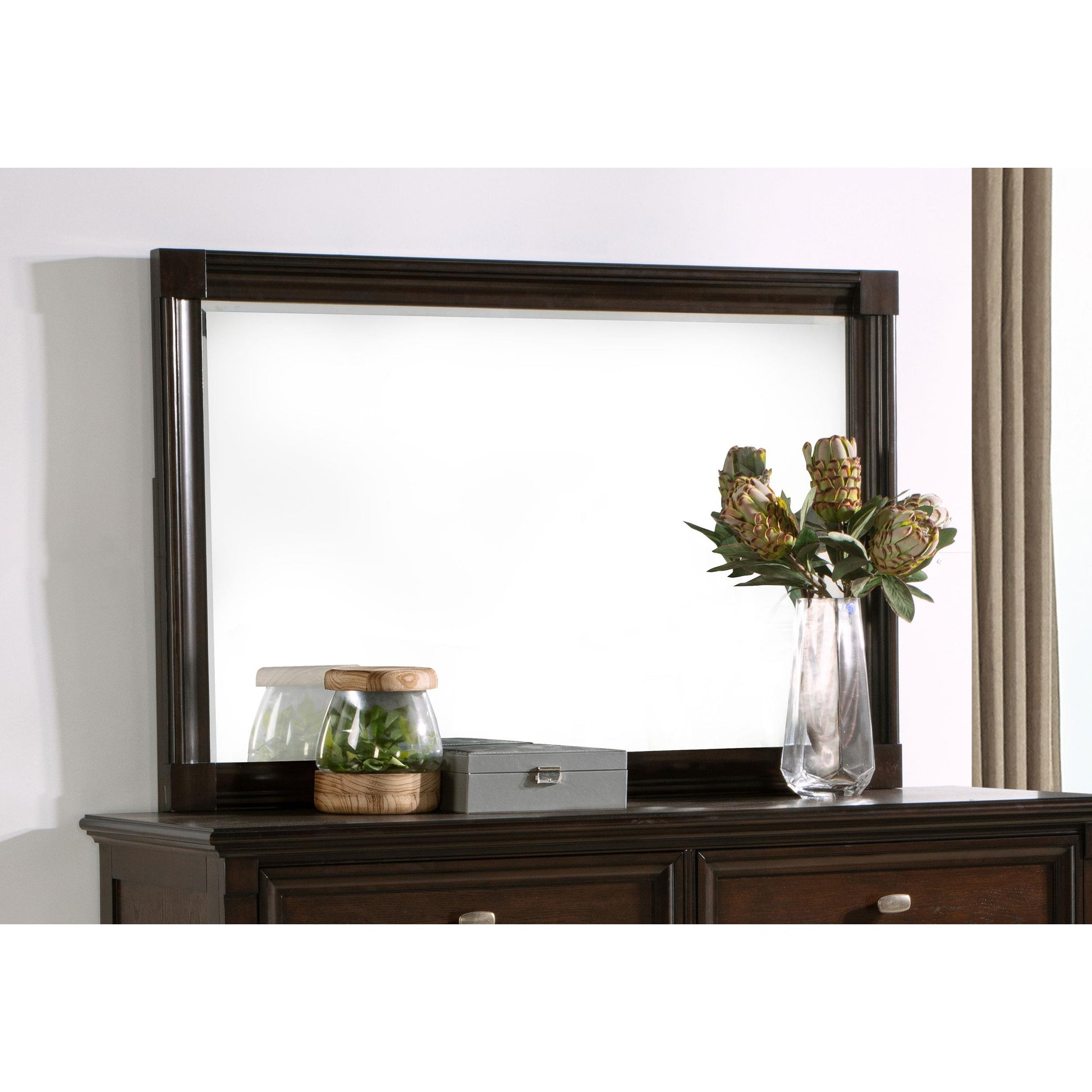  Coaster Furniture Andover 223634 Dresser Mirror - Dark Oak IMAGE 3