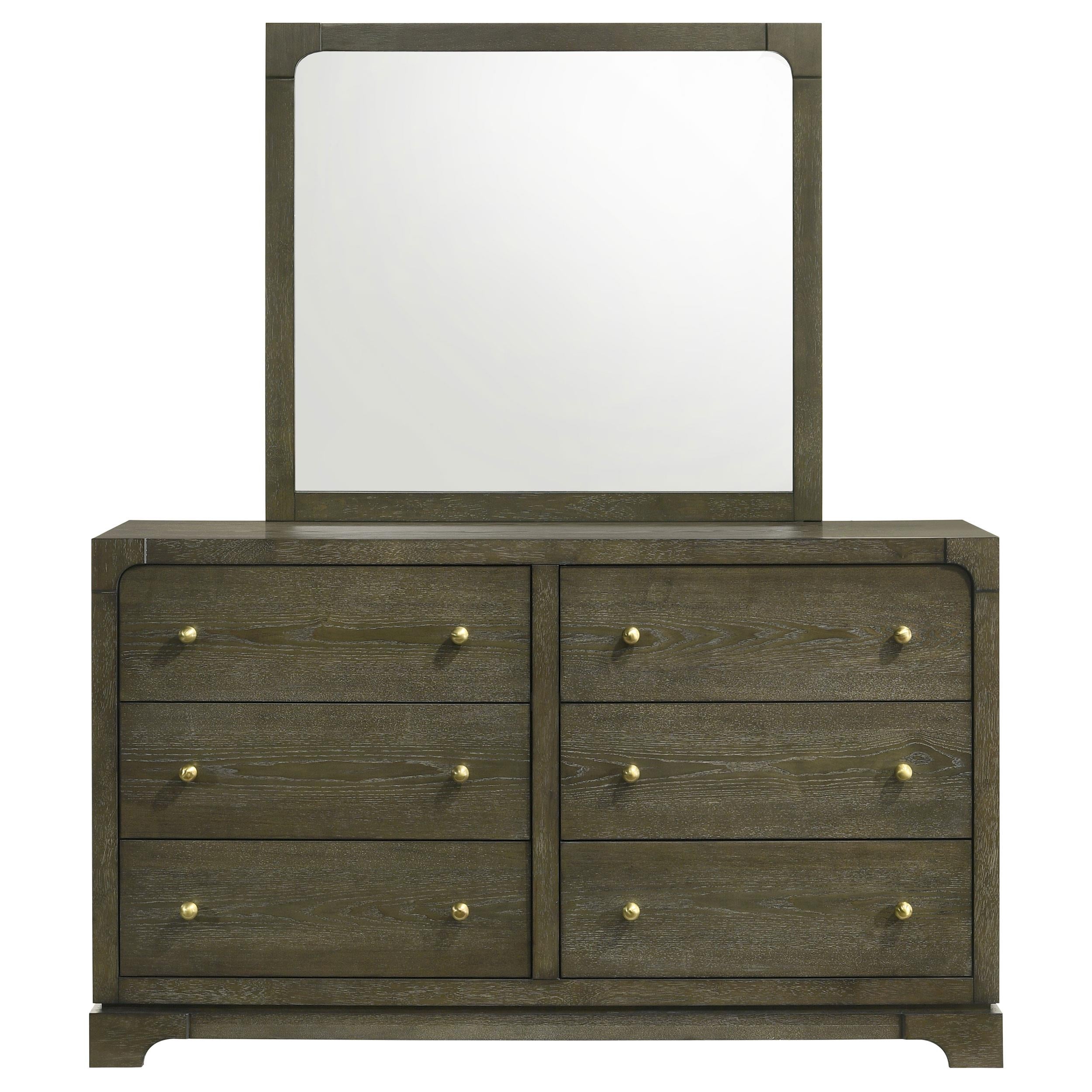  Coaster Furniture Gran Park 224933M 6-Drawer Dresser and Mirror - Dark Cocoa IMAGE 2