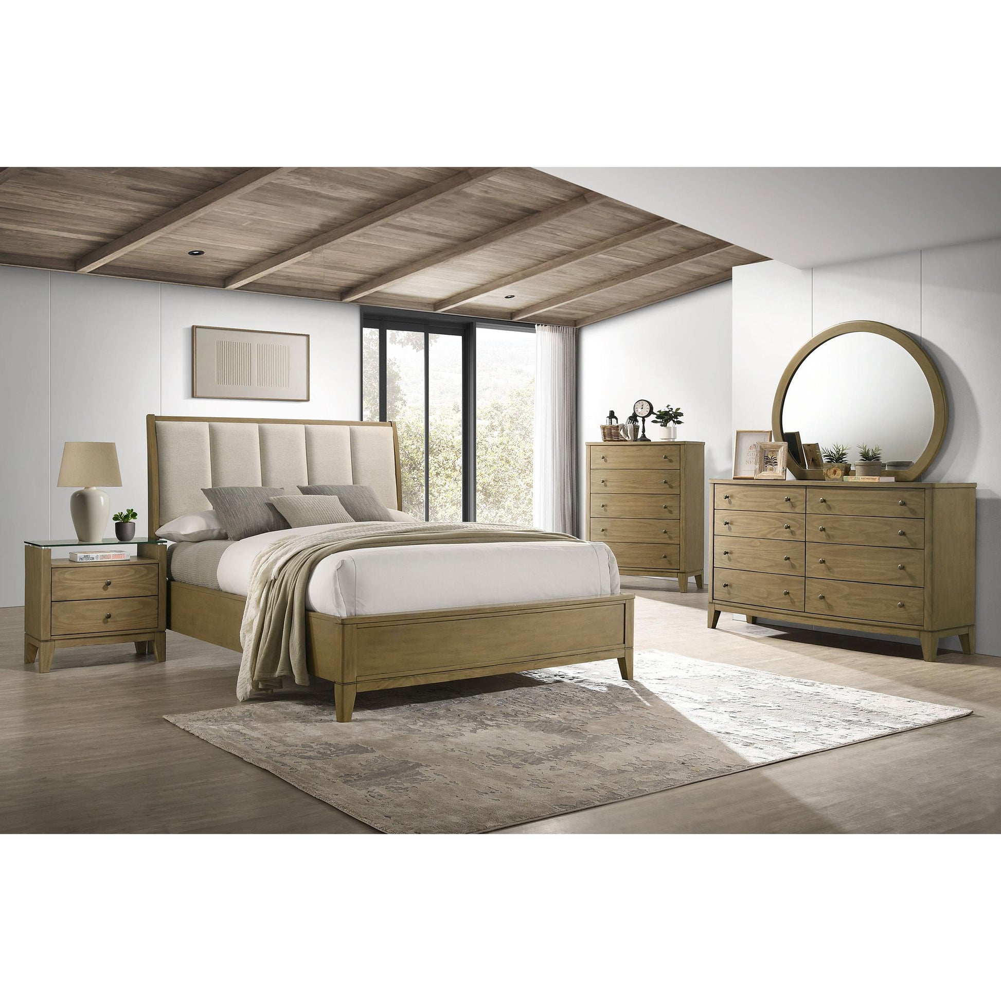  Size_Queen  -- Granada Upholstered Panel Bed IMAGE 5