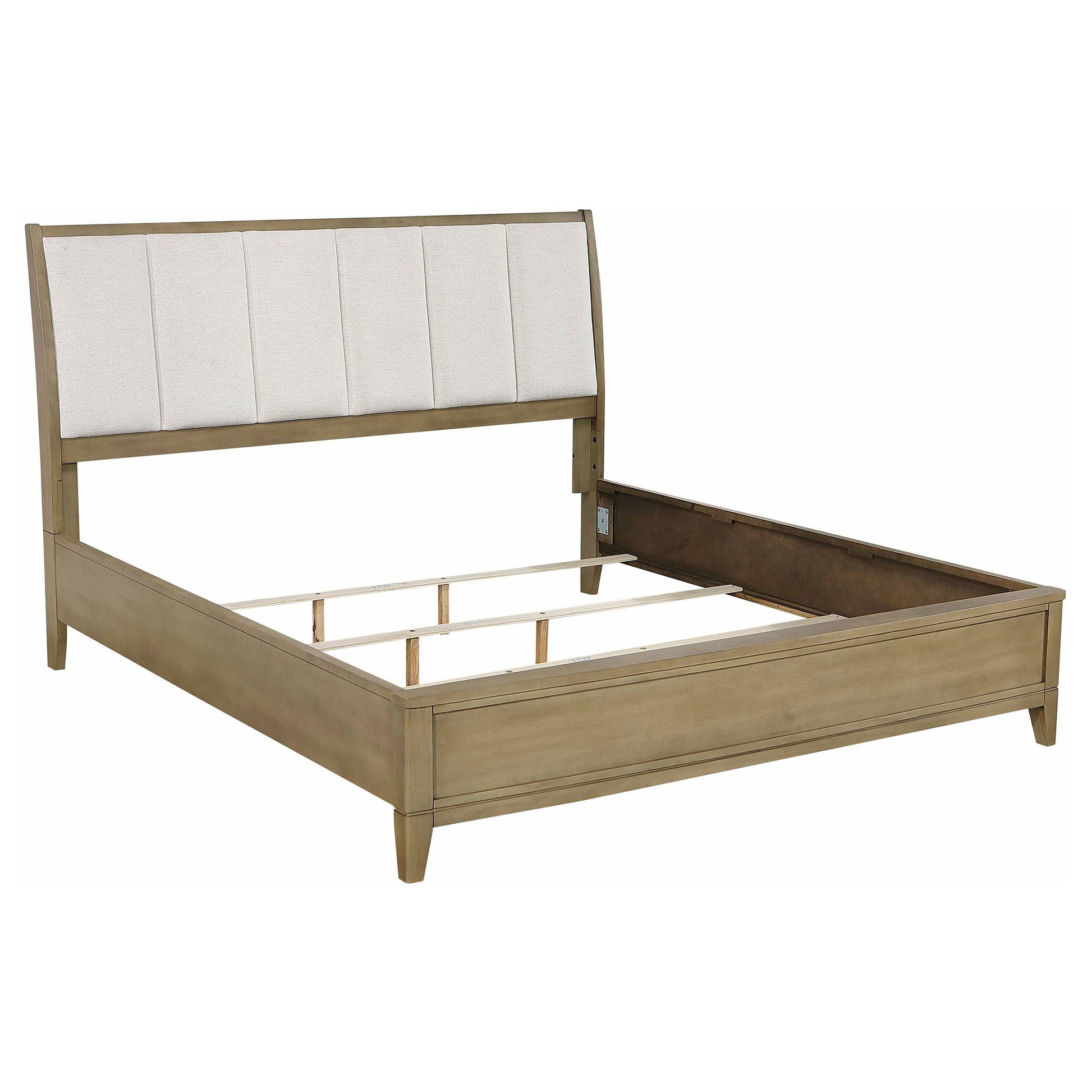  Size_King  -- Granada 224921KE Upholstered Eastern King Panel Bed - Natural Pine IMAGE 1