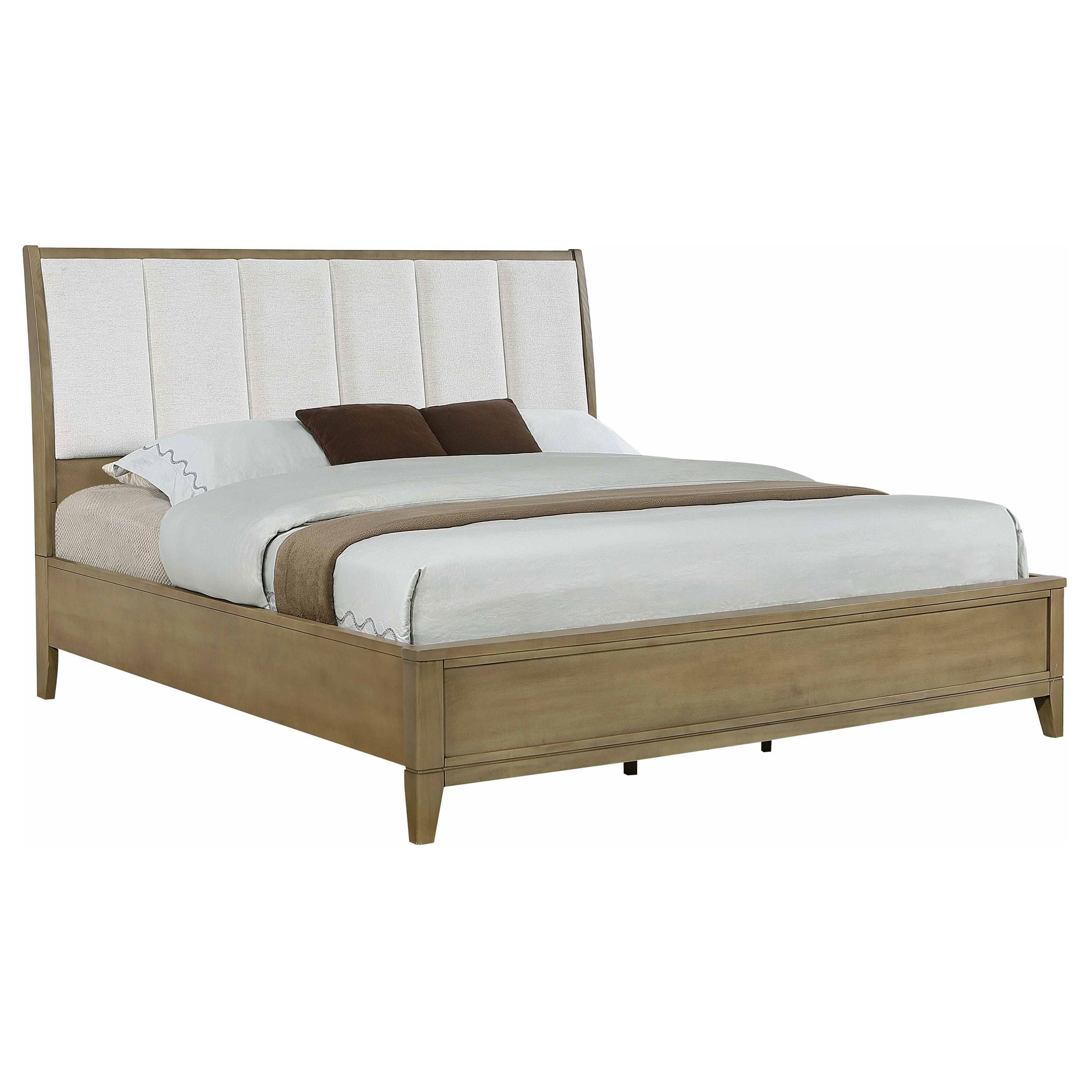  Size_King  -- Granada 224921KE Upholstered Eastern King Panel Bed - Natural Pine IMAGE 2
