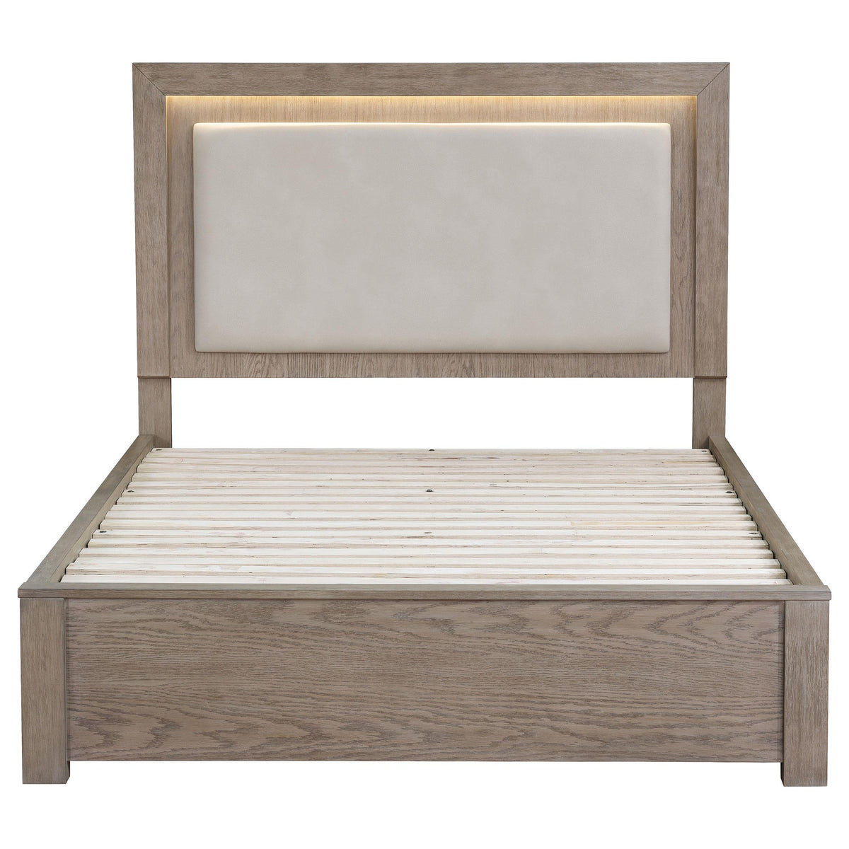  Size_King -- Kenora 224850KE 56-inch Eastern King LED Storage Bed - Barley Brown IMAGE 5