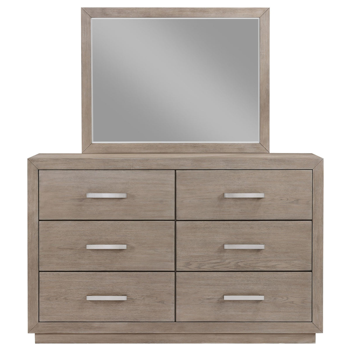  Coaster Furniture Kenora 224853M 6-Drawer Dresser and Mirror - Barley Brown IMAGE 2