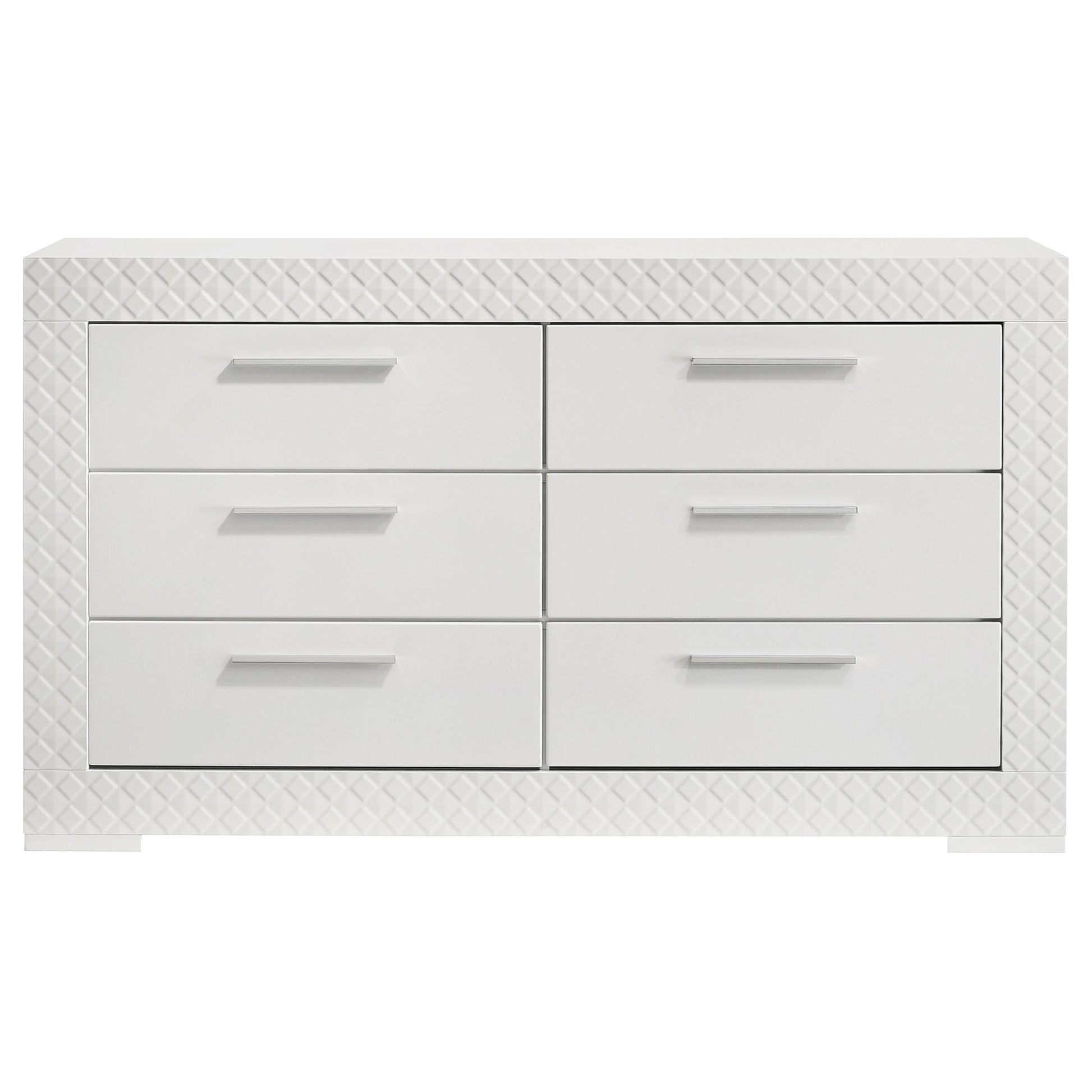  Coaster Furniture Ives 224943 6-Drawer Dresser Cabinet - White High Gloss IMAGE 2