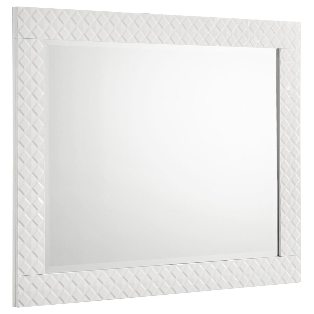  Coaster Furniture Ives 224944 Dresser Mirror - White High Gloss IMAGE 1
