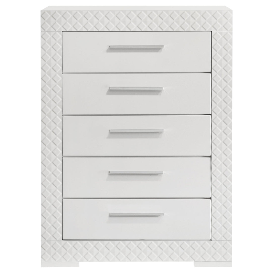  Coaster Furniture Ives 224945 5-Drawer Bedroom Chest of Drawers - White High Gloss IMAGE 1