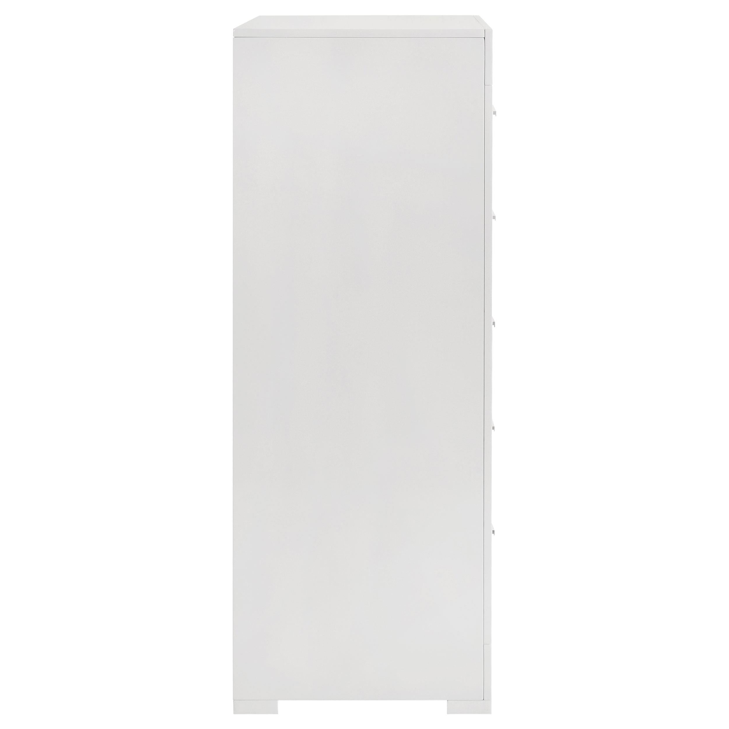 Coaster Furniture Ives 224945 5-Drawer Bedroom Chest of Drawers - White High Gloss IMAGE 8