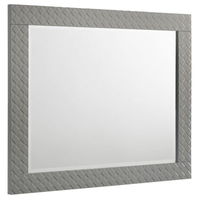  Coaster Furniture Ives 224974 Dresser Mirror - Grey High Gloss IMAGE 1