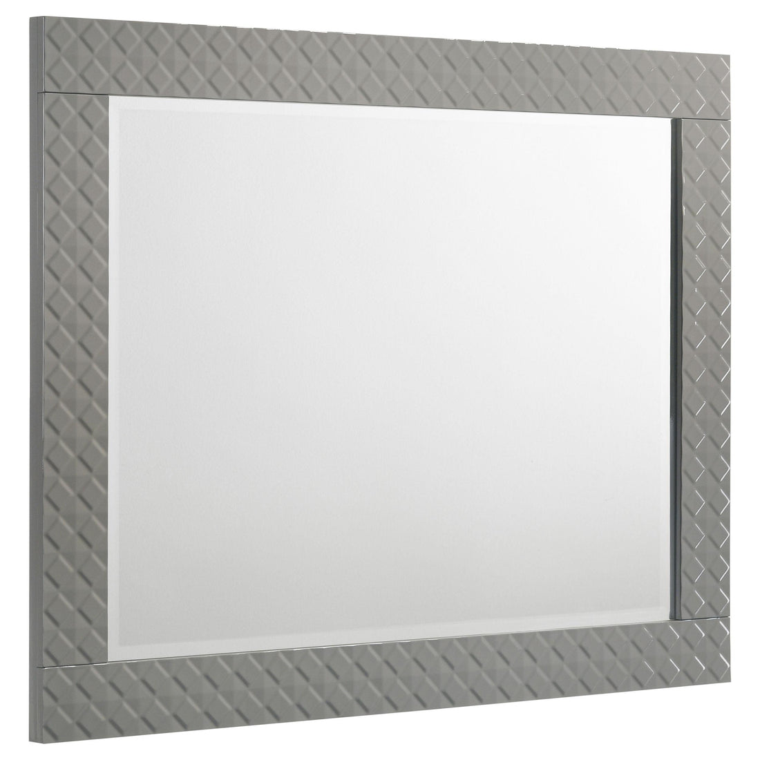  Coaster Furniture Ives 224974 Dresser Mirror - Grey High Gloss IMAGE 1