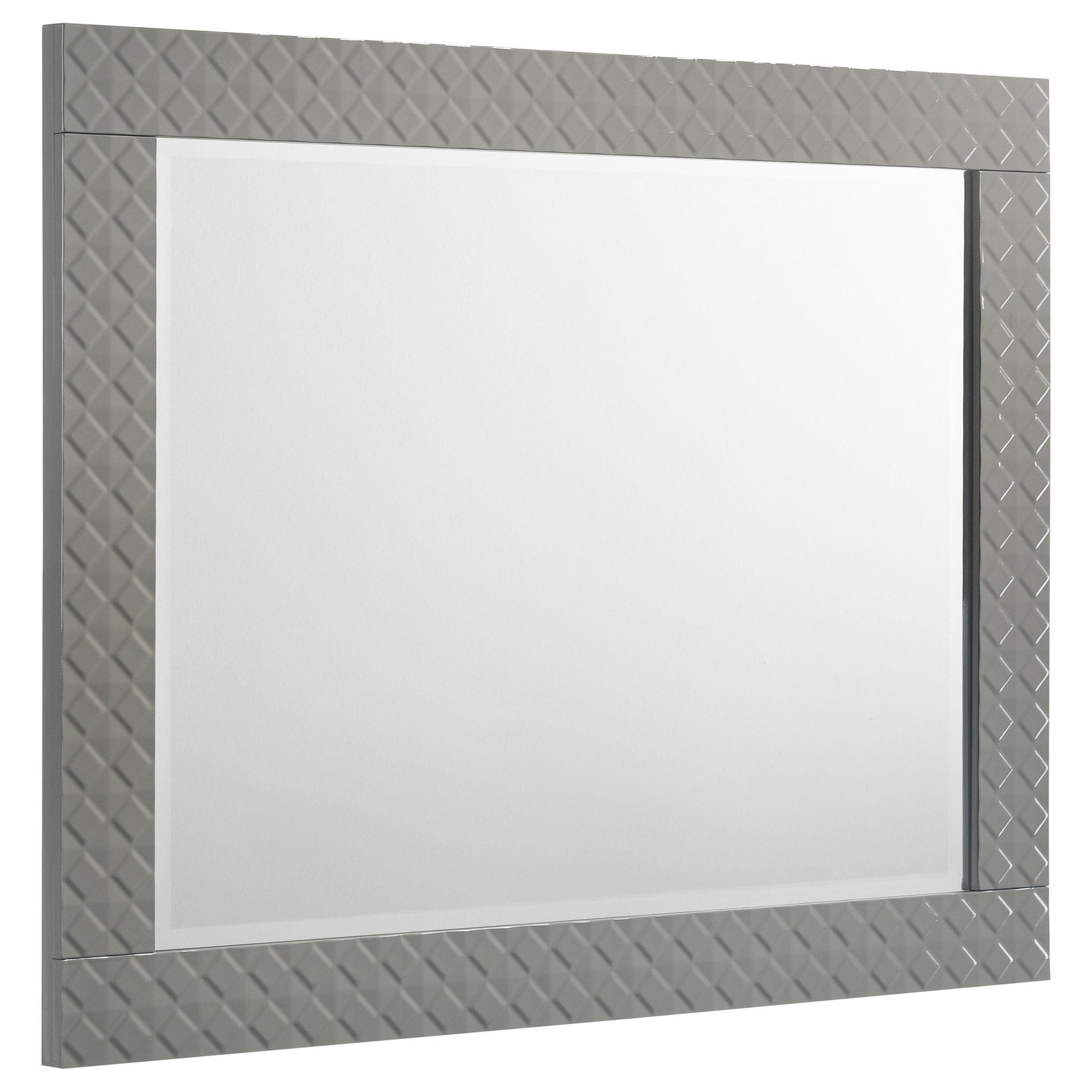  Coaster Furniture Ives 224974 Dresser Mirror - Grey High Gloss IMAGE 1