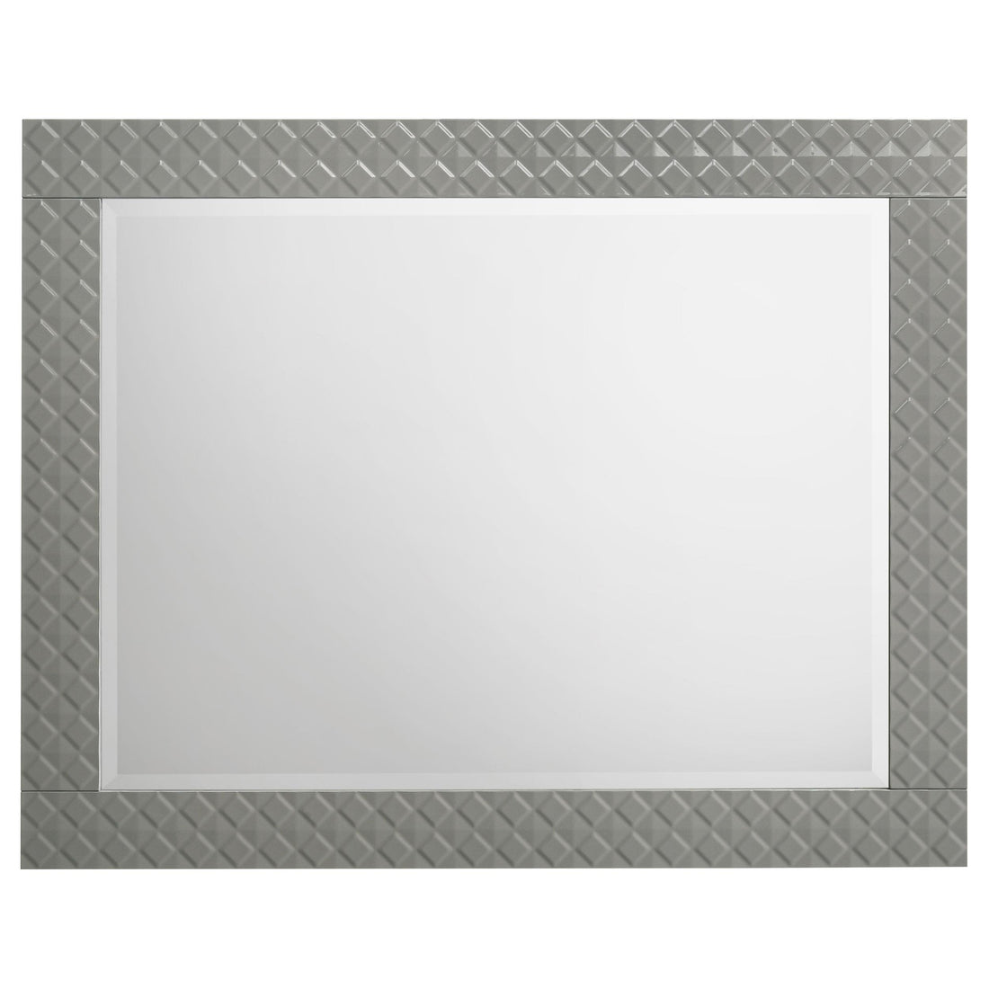  Coaster Furniture Ives 224974 Dresser Mirror - Grey High Gloss IMAGE 1