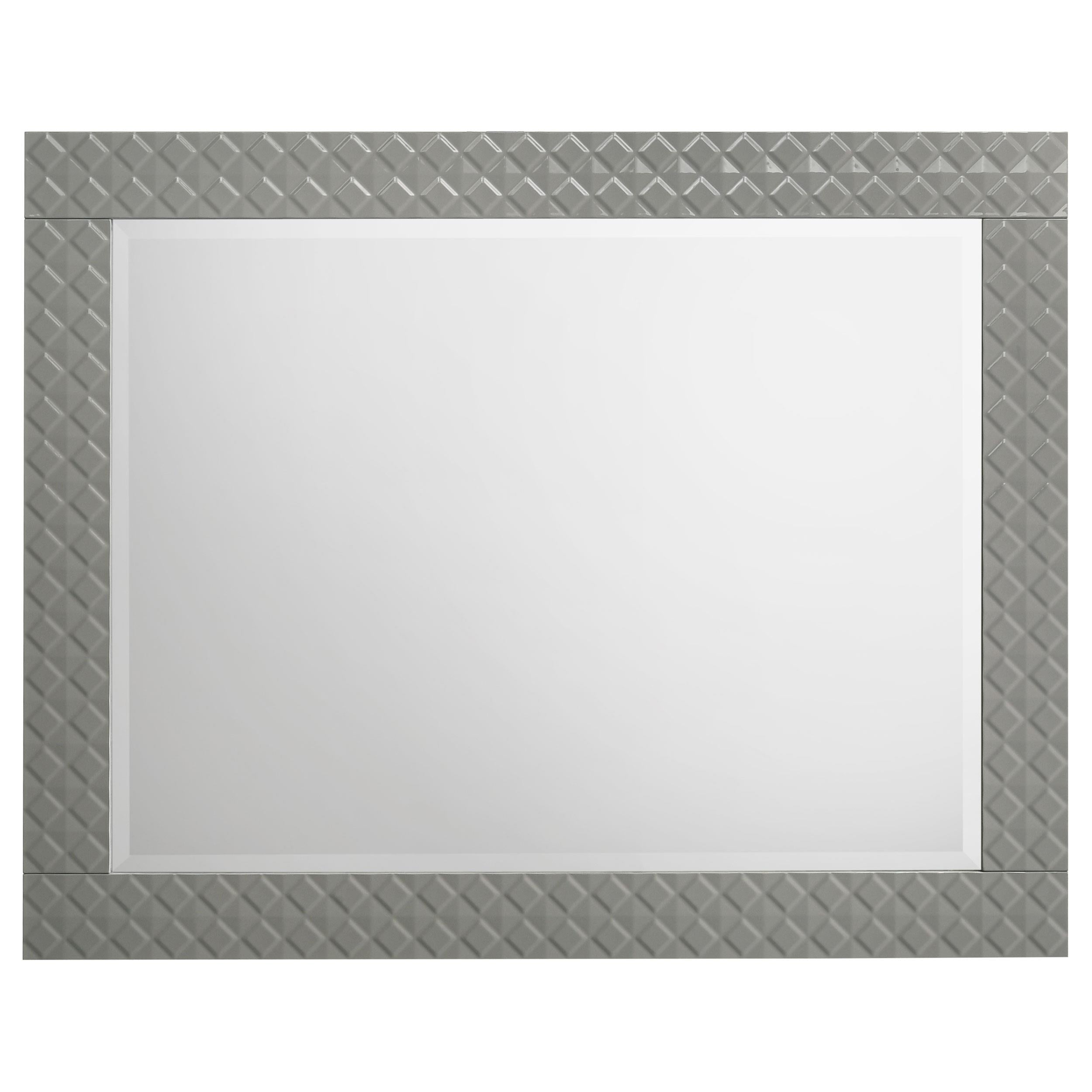  Coaster Furniture Ives 224974 Dresser Mirror - Grey High Gloss IMAGE 2