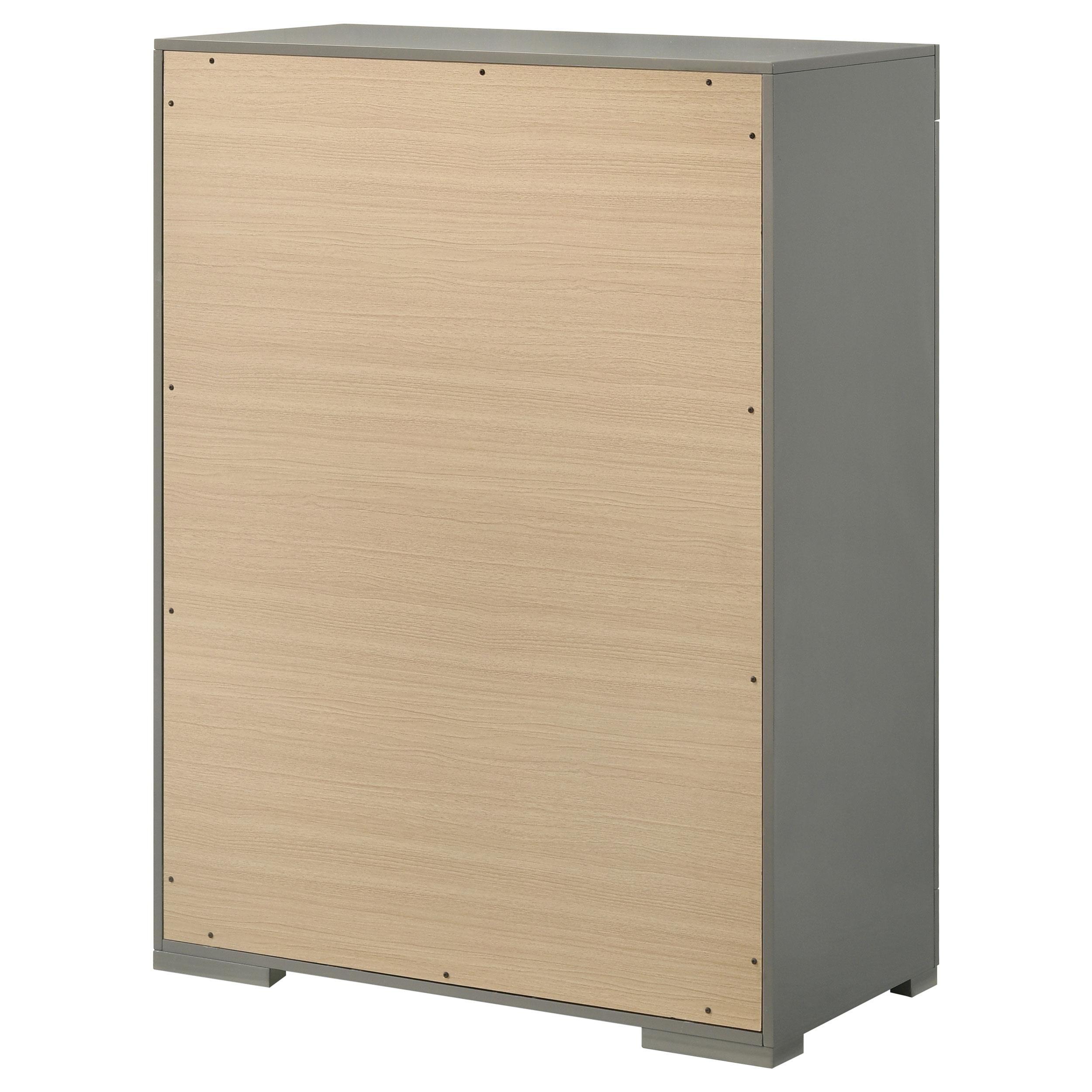  Coaster Furniture Ives 224975 5-Drawer Bedroom Chest of Drawers - Grey High Gloss IMAGE 7