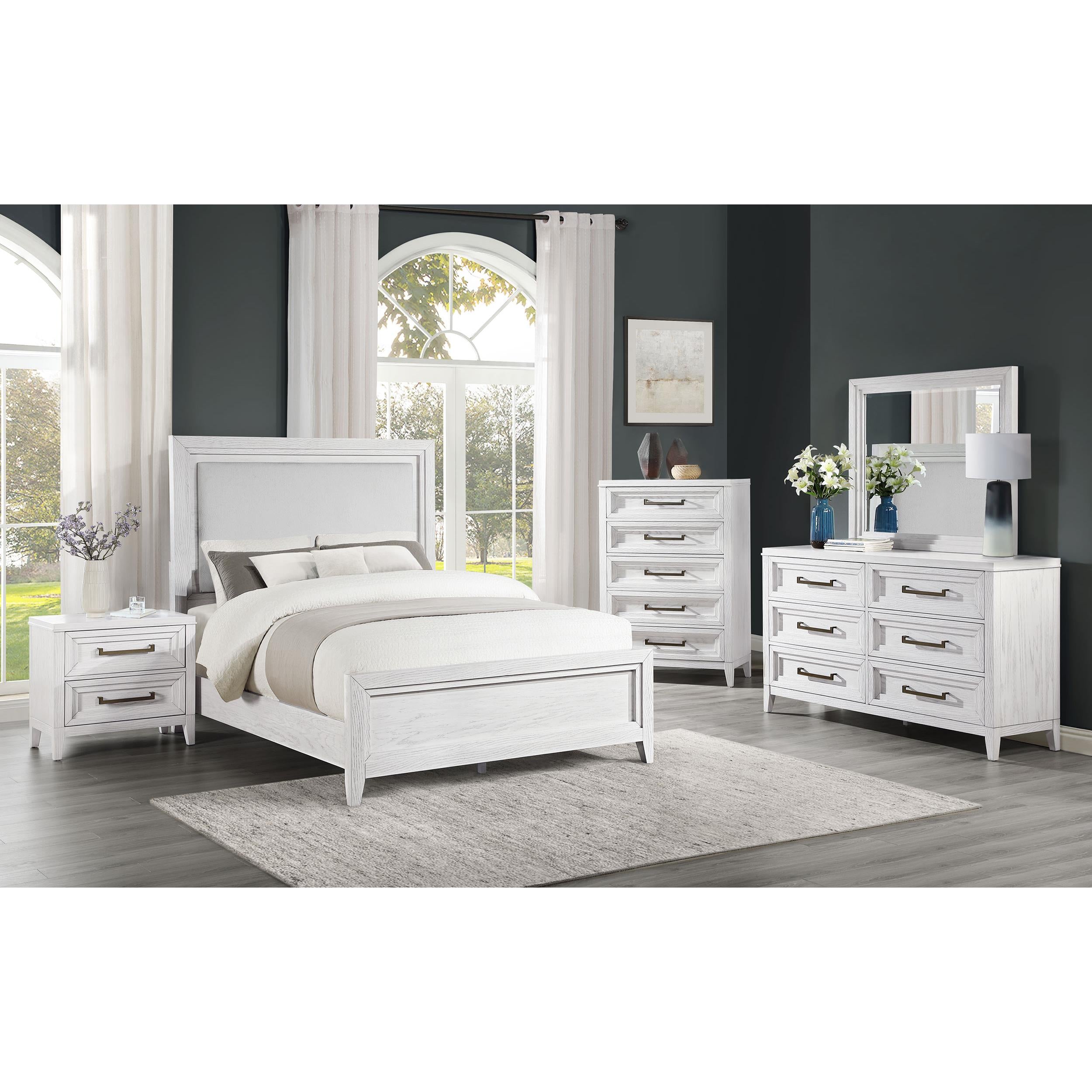  Size_Queen  -- Marielle Upholstered Panel Bed IMAGE 5