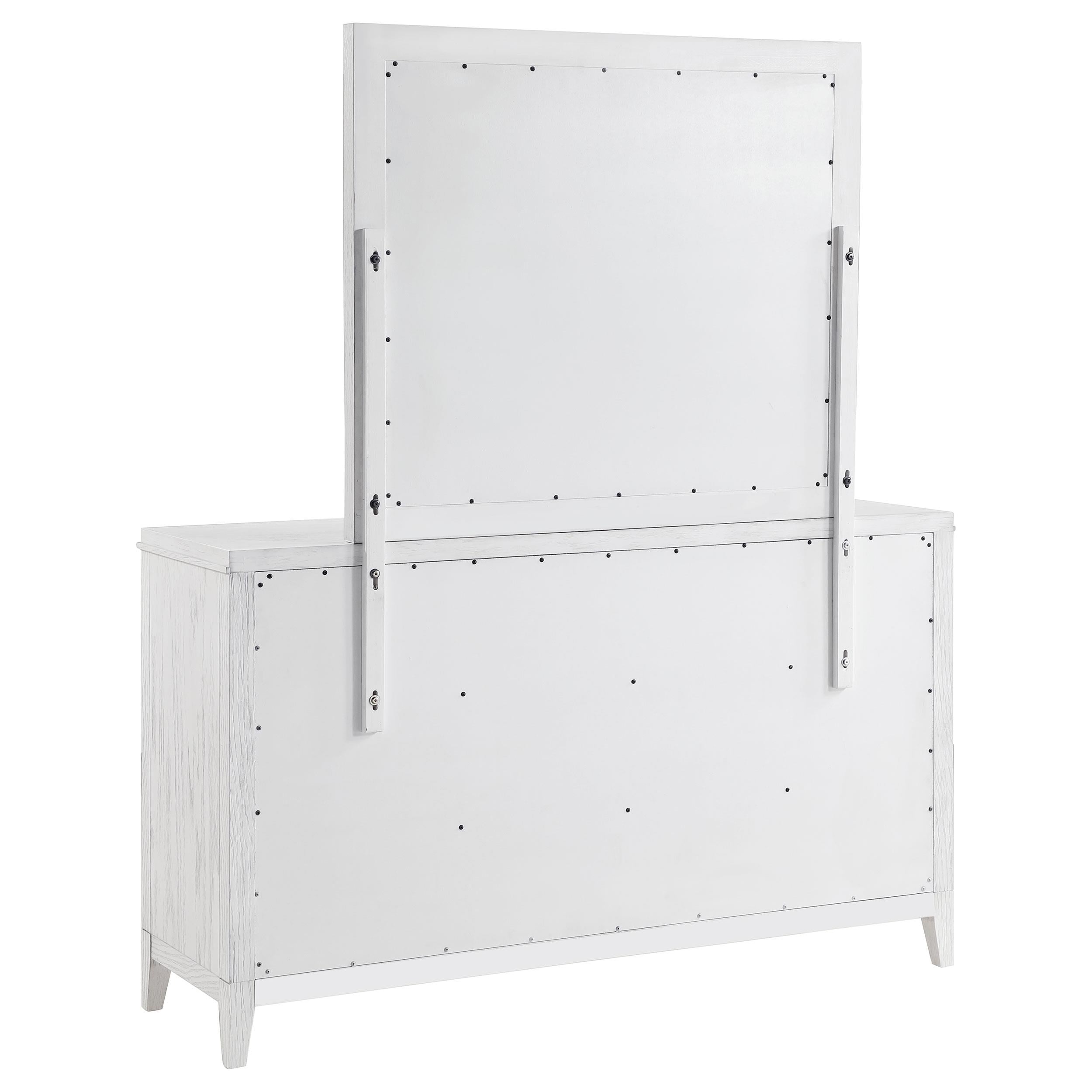 Coaster Furniture Marielle 224843M 6-Drawer Dresser with Mirror - Distressed White IMAGE 5