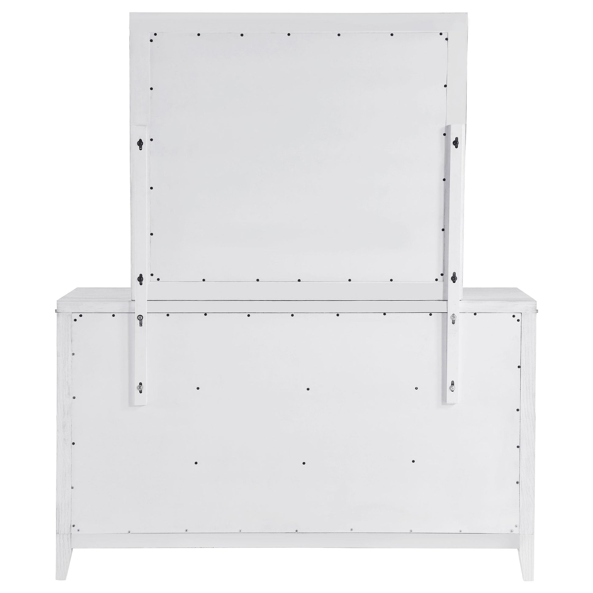  Coaster Furniture Marielle 224843M 6-Drawer Dresser with Mirror - Distressed White IMAGE 6